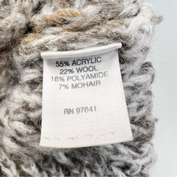 Pure J. Jill Wool Mohair Blend Poncho Vest Size 3X 4X Oversized Boxy Chunky Knit - Picture 8 of 12